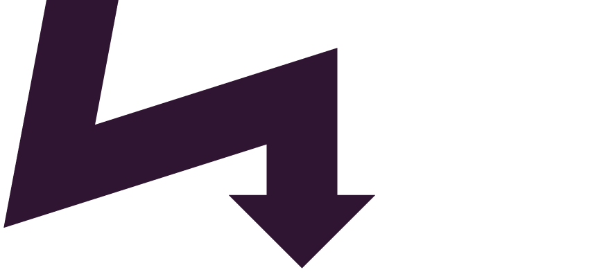 Quirky little purple arrow